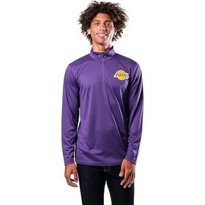 LOS ANGELES LAKERS Basketball Ultra Game Shooting NBA Long Sleeve Shirt Sz M NEW
